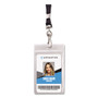 Advantus Resealable Badge Holders Combo Pack, 36" Lanyard, Vertical, Transparent Frost 3.68" x 5" Holder, 2.38" x 3.75" Insert, 20/PK