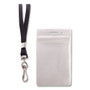 Advantus Resealable Badge Holders Combo Pack, 36" Lanyard, Vertical, Transparent Frost 3.68" x 5" Holder, 2.38" x 3.75" Insert, 20/PK (AVT91131) View Product Image