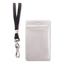 Advantus Resealable Badge Holders Combo Pack, 36" Lanyard, Vertical, Transparent Frost 3.68" x 5" Holder, 2.38" x 3.75" Insert, 20/PK