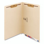 Smead End Tab Fastener Folders with Reinforced Straight Tabs, 11-pt Manila, 2 Fasteners, Legal Size, Manila Exterior, 50/Box