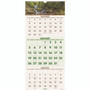 AT-A-GLANCE Scenic Three-Month Wall Calendar, Landscape Photography, 12 x 27, White Sheets, 14-Month: Dec 2024 to Jan 2026