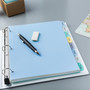 Avery Write and Erase Big Tab Durable Plastic Dividers, 3-Hole Punched, 8-Tab, 11 x 8.5, Assorted, 1 Set