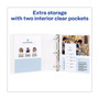 Avery Heavy-Duty Non Stick View Binder with DuraHinge and Slant Rings, 3 Rings, 2" Capacity, 11 x 8.5, White, 4/Pack