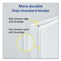 Avery Durable View Binder with DuraHinge and Slant Rings, 3 Rings, 0.5" Capacity, 11 x 8.5, White
