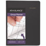 AT-A-GLANCE Four-Person Group Undated Daily Appointment Book, 10.88 x 8.5, Black Cover, 12-Month (Jan to Dec): Undated
