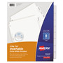 Avery Insertable Big Tab Dividers, 8-Tab, 11.13 x 9.25, White, Clear Tabs, 1 Set (AVE11223) View Product Image