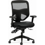 HON Prominent Chair - Black Seat Color - Bonded Leather Seat Material - Black Back Color - Mesh Back Material - Black Frame Color