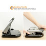 Bostitch 40-Sheet EZ Squeeze Three-Hole Punch, 9/32" Hole, Silver/Black