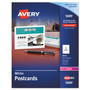Avery Printable Postcards, Laser, 80 lb, 4.25 x 5.5, Matte White, 200 Cards, 4 Cards/Sheet, 50 Sheets/Box