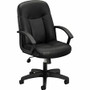 HON High-Back Executive Chair | Center-Tilt | Fixed Arms | Black SofThread Leather - Black Seat Color - Leather Seat Material - Black Back Color - Leather Back Material - Black Frame Color