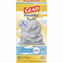 Glad ForceFlex Kitchen Drawstring Trash Bags, 13 gal, Gain Fresh Clean Scent, 24 x 27.38, White, 40 Bags/Box, 6 Boxes/Carton