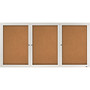 Quartet Enclosed Bulletin Board for Indoor Use - 36" Board Height x 72" Board Width - Natural Cork Surface - Hinged, Self-healing, Shatter Proof - Aluminum Frame