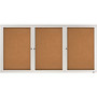 Quartet Enclosed Bulletin Board for Indoor Use - 36" Board Height x 72" Board Width - Natural Cork Surface - Hinged, Self-healing, Shatter Proof - Aluminum Frame