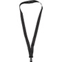 Advantus Plastic Hook Flat Breakaway Lanyard - 36" Length - Black - Plastic