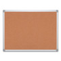 MasterVision Earth Cork Board, 36" x 24", Tan Surface, Satin Aluminum Frame
