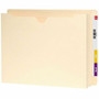 Smead Straight Tab Cut Letter Recycled File Jacket - 8 1/2" x 11" - 2" Expansion - 14 pt. - 2 Plys - Manila