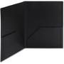 Smead Frame View Poly Two-Pocket Folder, 100-Sheet Capacity, 11 x 8.5, Clear/Black, 5/Pack
