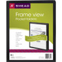Smead Frame View Poly Two-Pocket Folder, 100-Sheet Capacity, 11 x 8.5, Clear/Black, 5/Pack