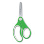 Westcott Soft Handle Kids Scissors, Rounded Tip, 5" Long, 1.75" Cut Length, Straight Assorted Color Handles, 12/Pack