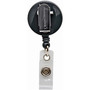 SICURIX Swivel-Style Spring-Clip ID Card Reel, 30" Extension, Black (BAU68844) View Product Image