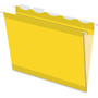 Pendaflex Ready-Tab 1/5 Tab Cut Letter Recycled Hanging Folder - 8 1/2" x 11" - Yellow - PFX42624