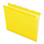 Pendaflex Ready-Tab 1/5 Tab Cut Letter Recycled Hanging Folder - 8 1/2" x 11" - Yellow - PFX42624