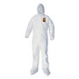 KleenGuard A40 Elastic-Cuff, Ankle, Hood and Boot Coveralls, Large, White, 25/Carton (KCC44333) View Product Image