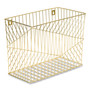 U Brands Vena Hanging File Basket, Letter Size, 6.85" Long, Gold