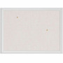 U Brands Linen Bulletin Board - 17" Board Height x 23" Board Width - Tan Cork Surface - Self-healing, Durable, Mounting System - White Wood Frame