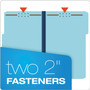 Pendaflex Heavy-Duty Pressboard Folders with Embossed Fasteners, 1/3-Cut Tabs, 1" Expansion, 2 Fasteners, Legal Size, Blue, 25/Box