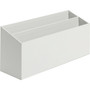 U Brands Four-Piece Desk Organization Kit, Magazine Holder/Paper Tray/Pencil Cup/Storage Bin, Chipboard, Gray