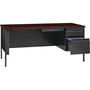 Lorell Fortress Series 66" Right-Pedestal Desk - Rectangle Top - 66" Table Top Width x 30" Table Top Depth x 1.12" Table Top Thickness - 29.50" Height - Office, File - Assembly Required