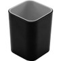 Advantus Fusion Pencil Cup - 4" Height x 2.8" Width x 2.8" Depth - Polystyrene - Black, Gray - Sturdy