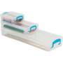 Super Stacker School Kit - Snap-tight Closure - Heavy Duty - Stackable - Plastic - Transparent