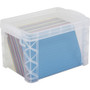 Advantus Super Stacker Storage Boxes, Holds 500 4 x 6 Cards, 7.25 x 5 x 4.75, Plastic, Clear (AVT40305) View Product Image