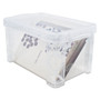 Advantus Super Stacker Storage Boxes, Holds 500 4 x 6 Cards, 7.25 x 5 x 4.75, Plastic, Clear (AVT40305) View Product Image