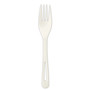 World Centric TPLA Compostable Cutlery, Fork, Plastic, White, 1,000/Carton