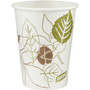 Dixie Pathways Paper Hot Cups, 8 oz, White/Brown, 25/Bag, 20 Bags/Carton