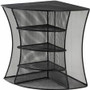 Safco Onyx Mesh Corner Organizer - 13" Height x 15" Width x 11" Depth - Desktop - Black - Steel
