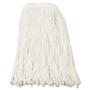 Boardwalk Premium Cut-End Wet Mop Heads, Rayon, 16oz, White, 12/Carton