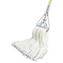 Boardwalk Premium Cut-End Wet Mop Heads, Rayon, 16oz, White, 12/Carton