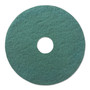 Boardwalk Heavy-Duty Scrubbing Floor Pads, 17" Diameter, Green, 5/Carton