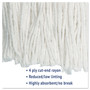 Boardwalk Cut-End Wet Mop Head, Rayon, No. 20, White, 12/Carton (BWK2020RCT) View Product Image