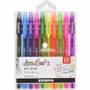 Zebra Pen Doodler'z Gel Stick Pen Set - 1 mm Bold Pen Point - Assorted Neon Ink - Gel-based, Water Based - Translucent Barrel