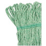 Boardwalk Super Loop Wet Mop Head, Cotton/Synthetic Fiber, 5" Headband, Medium Size, Green, 12/Carton (BWK502GNCT) View Product Image