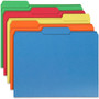 Smead Interior File Folders, 1/3-Cut Tabs: Assorted, Letter Size, 0.75" Expansion, Assorted Colors, 100/Box