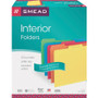Smead Interior File Folders, 1/3-Cut Tabs: Assorted, Letter Size, 0.75" Expansion, Assorted Colors, 100/Box