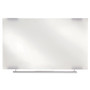 Iceberg Clarity Glass Dry Erase Board with Aluminum Trim, 48" x 36", White Surface, Satin Aluminum Frame