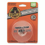 Gorilla Tough and Clear Double-Sided Mounting Tape, Permanent, Holds Up to 0.25 lb per Inch, 1" x 12.5 ft, Clear