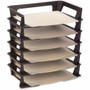 Rubbermaid Regeneration Stacking Letter Trays - 6 Tier(s) - 2.75" Height x 15.25" Width x 9.12" Depth - Desktop - Stackable, Collapsible - 70% Recycled
